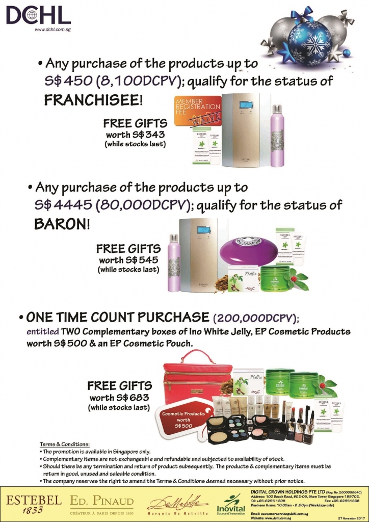 2. November Promotion - Count & Baron, Franchisee Stock