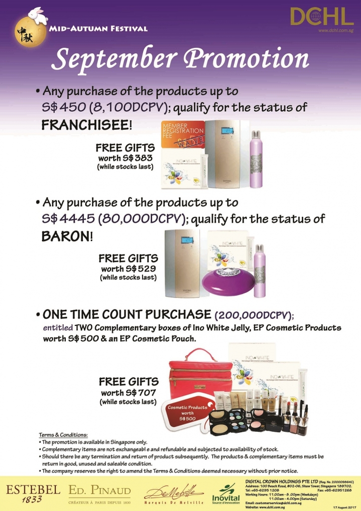 2. September Promotion - Count & Baron, Franchisee Stock