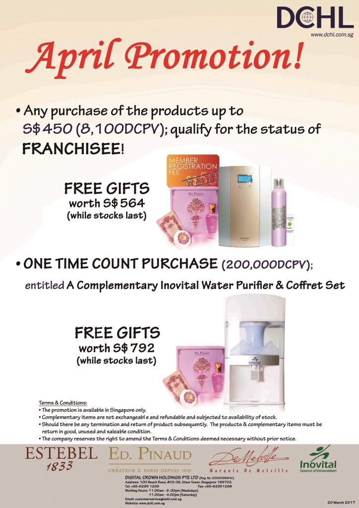 April Promotion - Count & Franchisee Stock