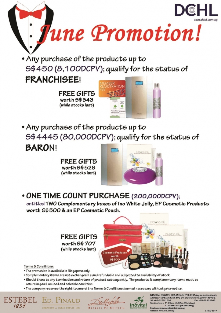 2June Promotion - Count & Baron, Franchisee Stock